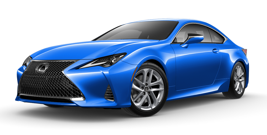 Exterior of the Lexus RC shown in Grecian Water.