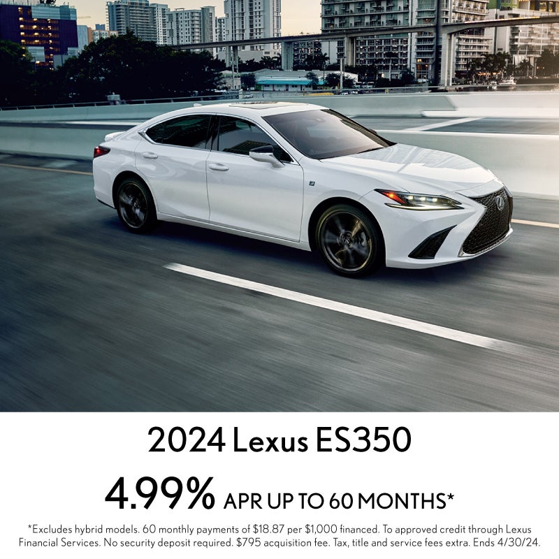 2024 Lexus ES350 4.99% APR
