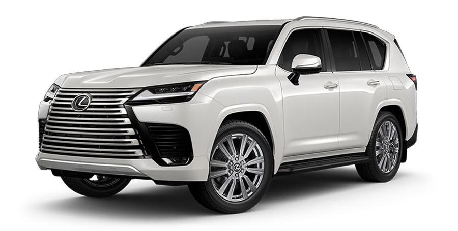 Exterior of the Lexus LX 600 Ultra Luxury shown in Nori Green Pearl.
