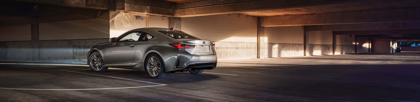 Exterior of the Lexus RC shown in Atomic Silver.